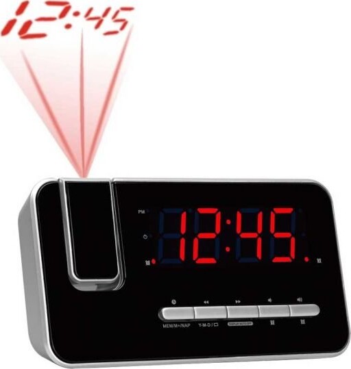 Denver Crp-618 - Clockradio Med Projektor - Fm Radio - Sort