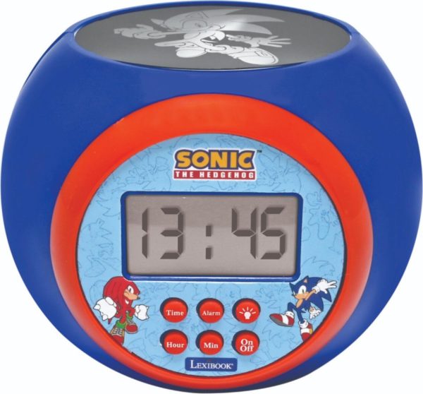Sonic - Vækkeur Med Projektor Og Timer - Lexibook
